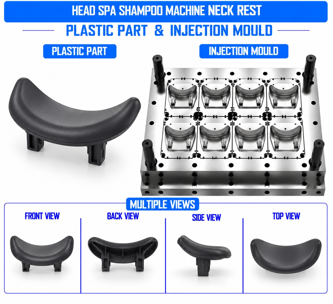Head Spa Shampoo Machine Plastic Neck Rest Mould and Moulding Services